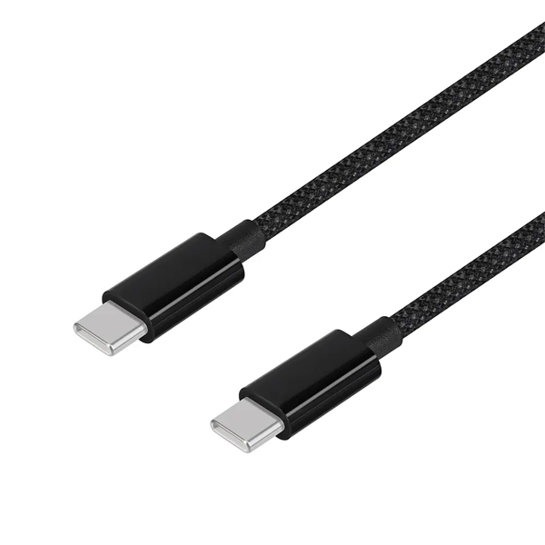 スマホ・タブレット用USBケーブル/USB2.0規格準拠/USB（C-C）/PD60W/ブレイデッドケーブル/絡みにくい/データ転送/0.7m/70cm/ブラック