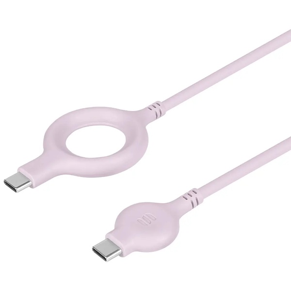スマホ・タブレット用USBケーブル/USB2.0規格準拠/USB（C-C）/PD60W/Softシリーズ/シリコンケーブル/リングケーブル/データ転送/1.2m/120cm/パープル