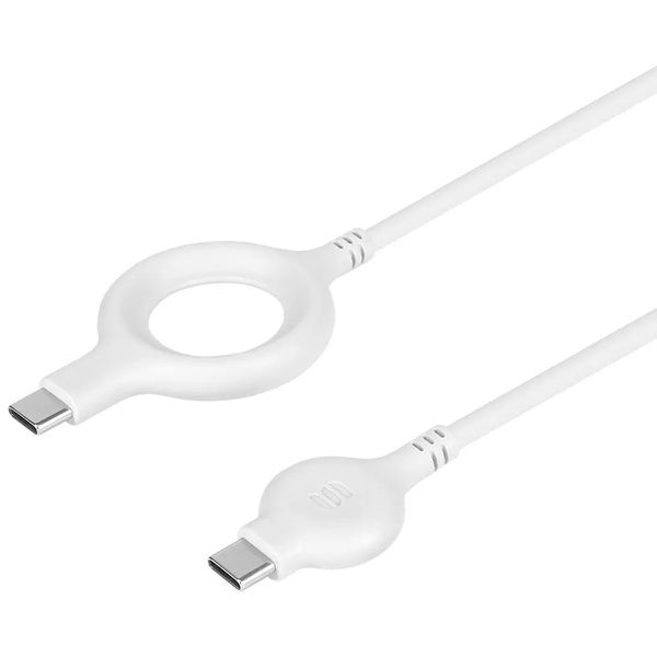 スマホ・タブレット用USBケーブル/USB2.0規格準拠/USB（C-C）/PD60W/Softシリーズ/シリコンケーブル/リングケーブル/データ転送/1.2m/120cm/ホワイト