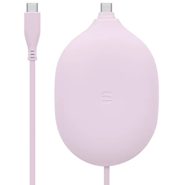 スマホ・タブレット用USBケーブル/USB2.0規格準拠/USB（C-C）/PD60W/Softシリーズ/シリコンケーブル/シリコンケース付/データ転送/2m/200cm/パープル