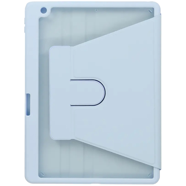 タブレットケース/iPadケース/iPad 10.2インチ対応/360度回転可能/角度2段階調整可能/Apple Pencil収納可能/パウダーブルー