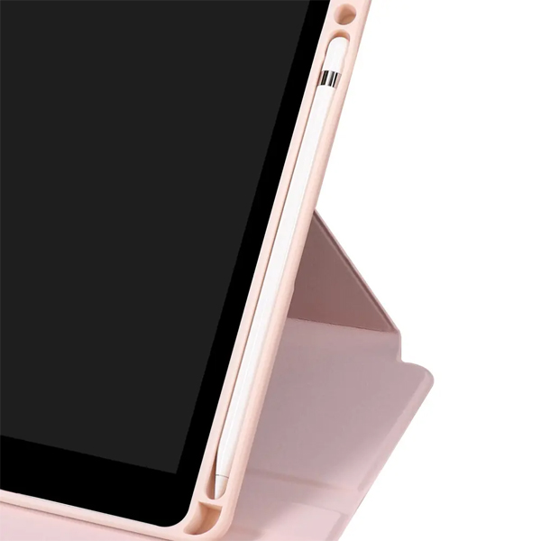 タブレットケース/iPadケース/iPad 10.2インチ対応/360度回転可能/角度2段階調整可能/Apple Pencil収納可能/パウダーブルー