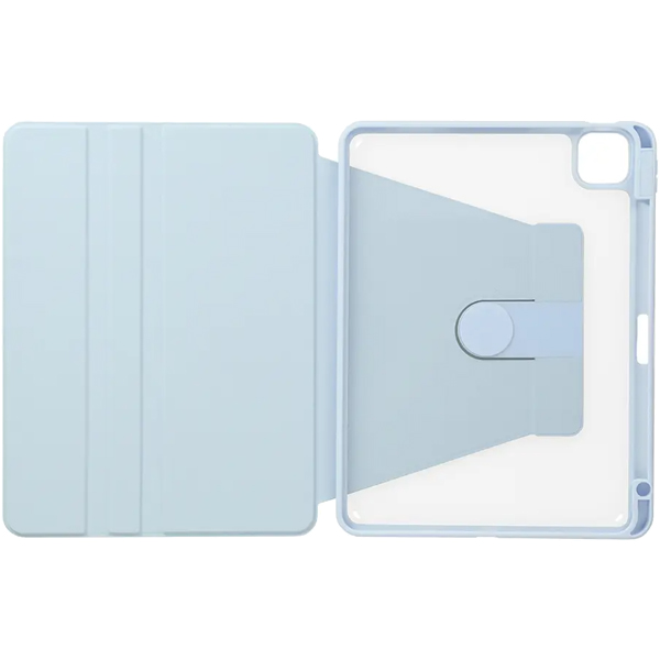タブレットケース/iPadケース/iPad Pro 11インチ/iPad Air 10.9インチ対応/360度回転可能/角度2段階調整可能/Apple Pencil収納可能/パウダーブルー