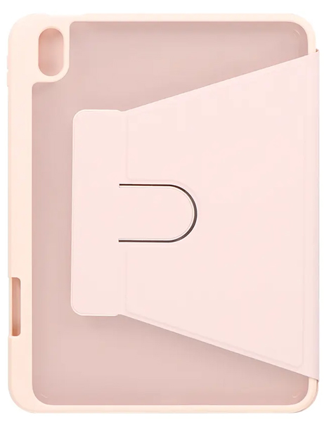 タブレットケース/第1世代Apple Pencil収納用ペンホルダー付き/iPadケース/iPadケース iPad 10.9インチ(第10世代)対応/360度回転可能/パステルピンク