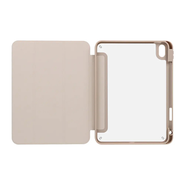 タブレットケース/第1世代Apple Pencil収納用ペンホルダー付き/iPadケース/iPadケース iPad 10.9インチ(第10世代)対応/3WAY/マグネットカバー/マッシュルームベージュ