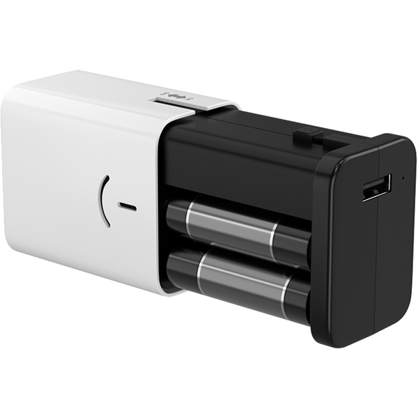 モバイルバッテリー/乾電池式/iPhone、iPad、スマートフォンなど各種対応/持ち運び/防災/ホワイト