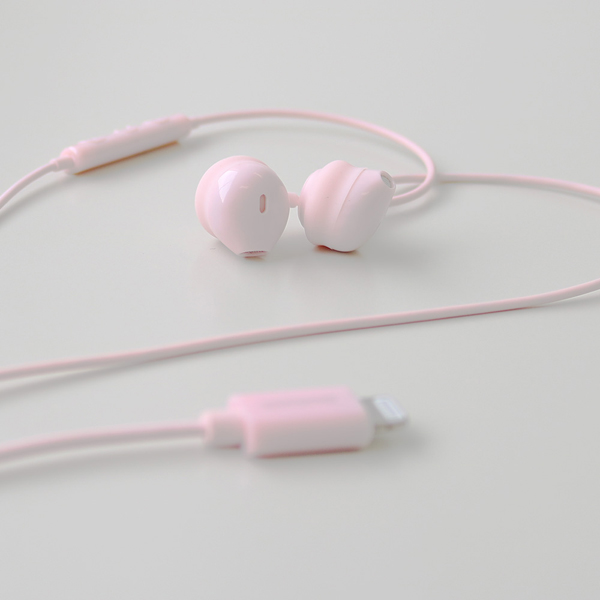 ステレオイヤホン/セミオープンタイプ/Lightning/Lightningコネクター/EPLT02シリーズ/口径13mmドライバー/ハンズフリー通話/リモコン&マイク付き/1.2m/ホワイト