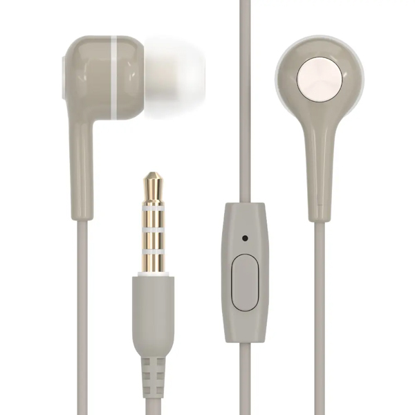 ステレオイヤホン/インナーイヤー/カナル/EPMC04シリーズ/ハンズフリー通話/リモコン＆マイク付き/1.2m/ラテグレージュ