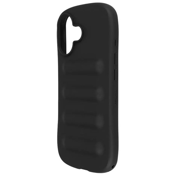 iPhoneケース/背面ケース/iPhone 17用/観ラクるケース Rib（リブ）/リングストラップ付き/ブラック
