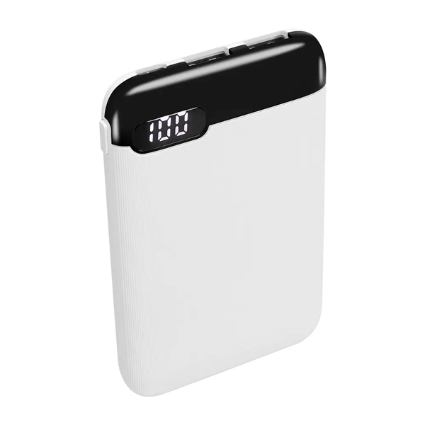 モバイルバッテリー/LPB5022シリーズ/5000mAh/15W/デジタル残量表示/iPhone、iPad、スマートフォン、タブレット、Bluetoothイヤホン、電子タバコ、各種対応/ホワイト