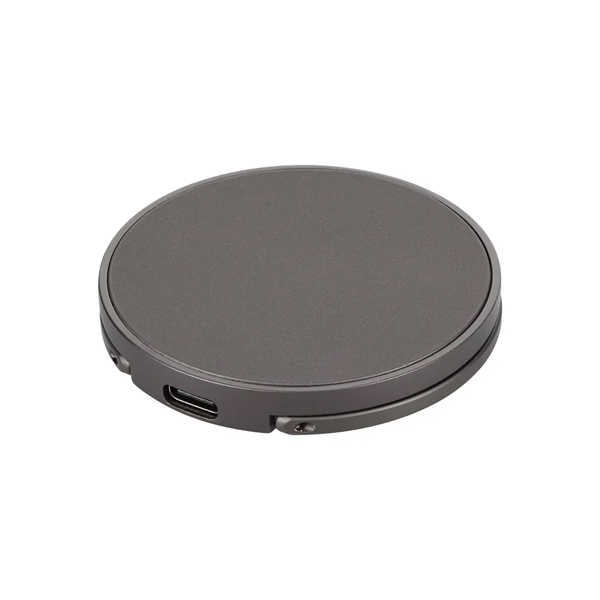Qi規格対応ワイヤレス充電器/マグネット/急速充電/5W/7.5W/10W/15W/スタンド/バンカーリング/ガンメタル