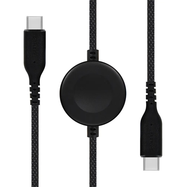 Qi規格対応ワイヤレス充電器/マグネット/ケーブル一体型/USB Type-Cケーブル/PD60W/Qi2認証取得/Apple Watch対応/Qi出力2.5W/2m/200m/ブラック