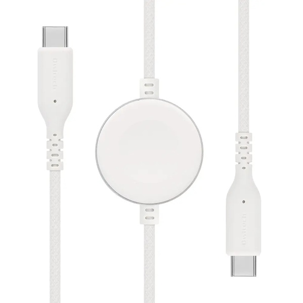 Qi規格対応ワイヤレス充電器/マグネット/ケーブル一体型/USB Type-Cケーブル/PD60W/Qi2認証取得/Apple Watch対応/Qi出力2.5W/2m/200m/ホワイト