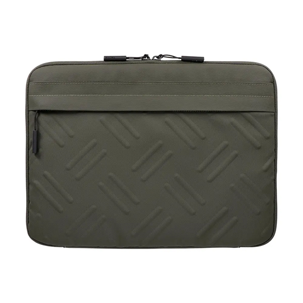 ノートPCケース/2WAY/バッグ/13～14インチ対応/TACTIX/ダブルファスナー/耐衝撃/縞鋼板柄/ポケットあり/アーミーグリーン