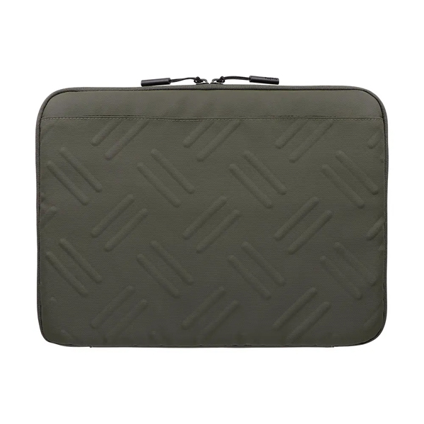 ノートPCケース/2WAY/バッグ/13～14インチ対応/TACTIX/ダブルファスナー/耐衝撃/縞鋼板柄/ポケットあり/アーミーグリーン