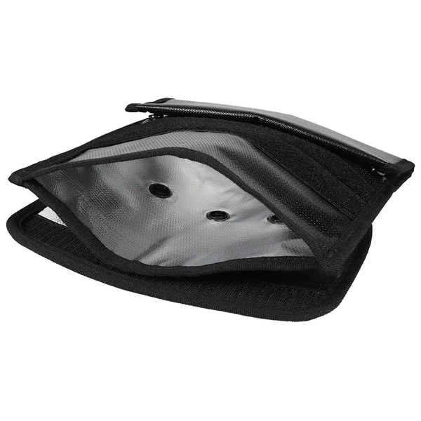 セーフティポーチ/モバイルバッテリー専用/難燃性素材で燃えにくい/耐熱温度500度/ブラック