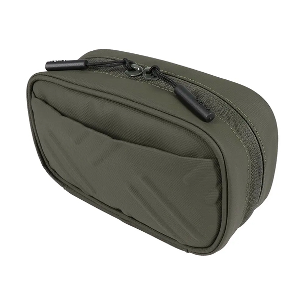 ガジェットポーチ/パノラマオープン/大容量/ダブルファスナー/TACTIX/縞鋼板柄/アーミーグリーン