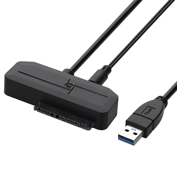 SATA接続 2.5インチ/3.5インチ SSD/HDD 対応SATA⇒USB3.2 Gen1 Type-A 変換アダプター 製品サイズ約76(W)×26.5(D)×15(H)mm