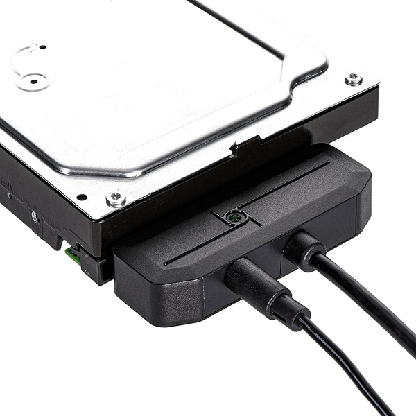 SATA接続 2.5インチ/3.5インチ SSD/HDD 対応SATA⇒USB3.2 Gen1 Type-A 変換アダプター 製品サイズ約76(W)×26.5(D)×15(H)mm