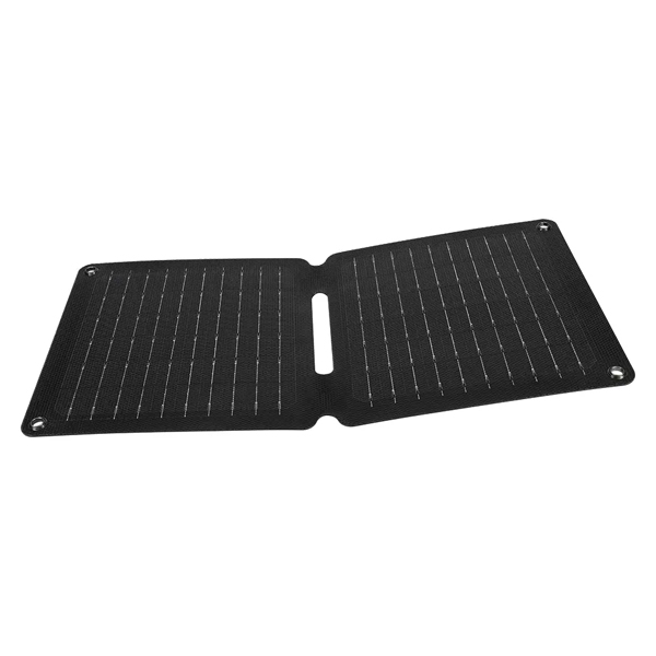 ソーラーパネル/折りたたみ式/コンパクト/持ち運び簡単/スマートフォン充電/単結晶シリコンパネル/10W/グレー