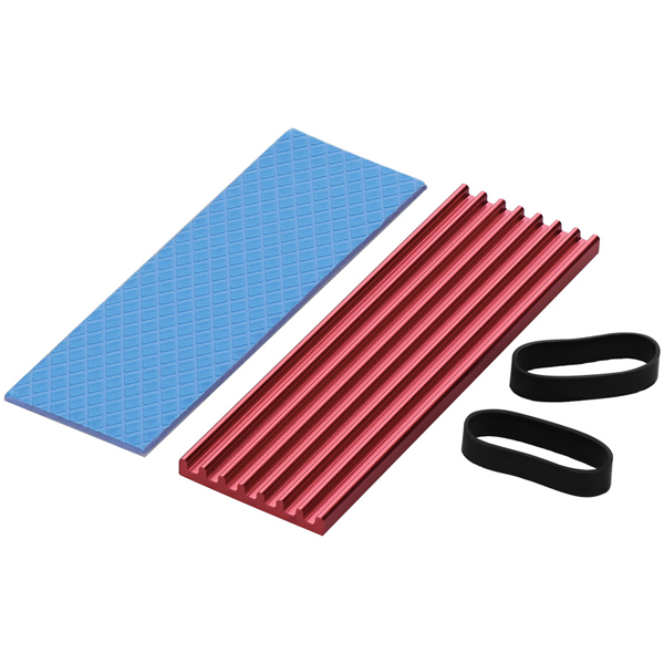 PC・PS5対応 M.2 SSDをしっかり冷却M.2 SSD用アルミヒートシンクセット 製品サイズ約70(W)×22(D)×3(H)mm