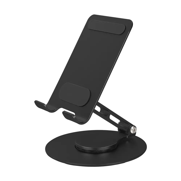 スマートフォンスタンド/スマホスタンド/タブレットスタンド/STD14シリーズ/アルミニウム/台座360度回転/折りたたみコンパクト/角度調整可能/ブラック