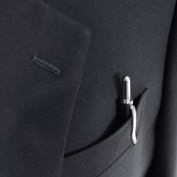 スマートフォン・タブレット用タッチペン/静電式タッチペン/クリアなディスク型のペン先/クリップ付きキャップ/ブラック