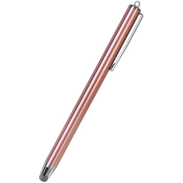 スマートフォン・タブレット用タッチペン/TPSE05シリーズ/導電繊維タッチペン/導電繊維のペン先/クリップ付き/ピンク