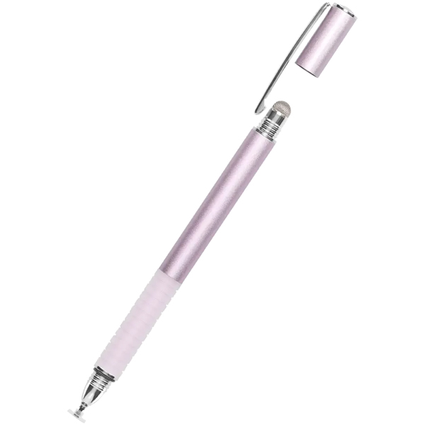 スマートフォン・タブレット用タッチペン/TPSE10シリーズ/2way/導電繊維/クリアディスク/替え芯付き/ペールアイリス