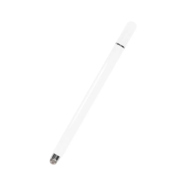 スマートフォン・タブレット用タッチペン/TPSE14シリーズ/2way/導電繊維型/ディスク型/マグネットキャップ/ホワイト