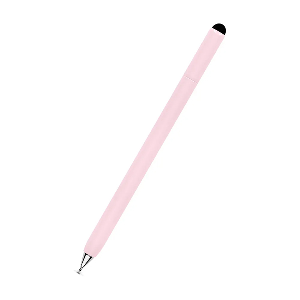 スマートフォン・タブレット用タッチペン/TPSE15シリーズ/2way/超感度ファイバー/ディスク型/スクリューキャップタイプ/ピンク