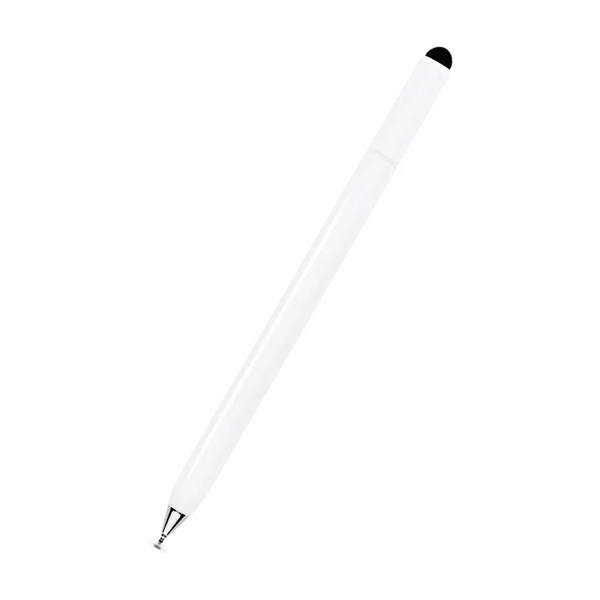 スマートフォン・タブレット用タッチペン/TPSE15シリーズ/2way/超感度ファイバー/ディスク型/スクリューキャップタイプ/ホワイト