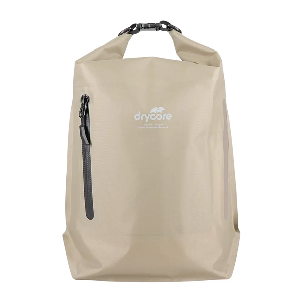 防水ドライバッグ/手さげ/肩掛け/ナップザック/アウトドア/撥水素材使用/防水性能/3WAY/IPX4/12L/カーキ