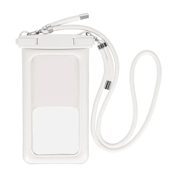 防水ケース/水に浮く/IP68/ストラップ付/2WAY/ニュアンスカラー/完全防塵/フロート素材/エクリュ