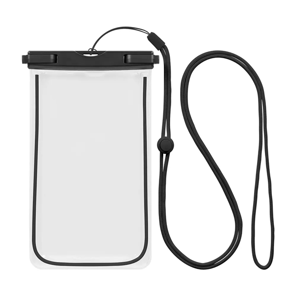 防水ケース/シンプルデザイン/最大対応サイズ約81(W)×25(D)×160(H)mmまで対応/防水等級IPX8/ショルダー・ネックストラップ付き/ブラック