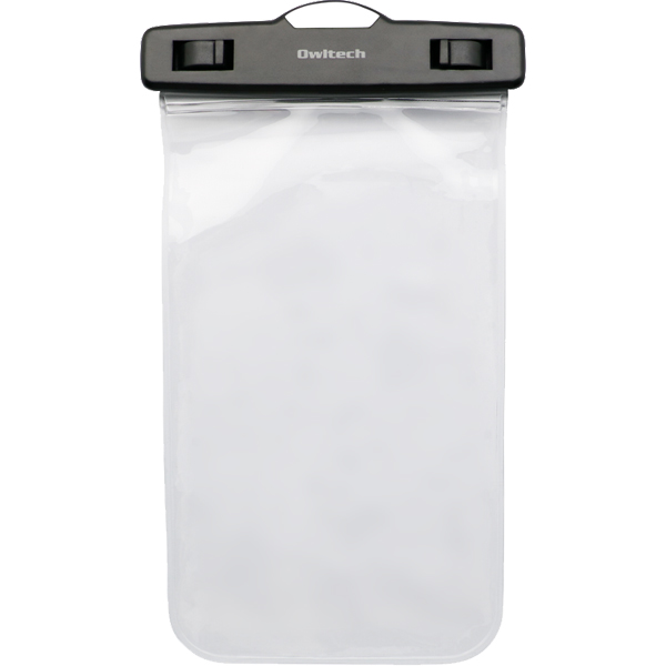 防水ケース/オールクリアタイプ/最大対応サイズ 81(W) × 25(D) × 160(H) mmまで対応/防水等級IPX8/ストラップ付/ブラック