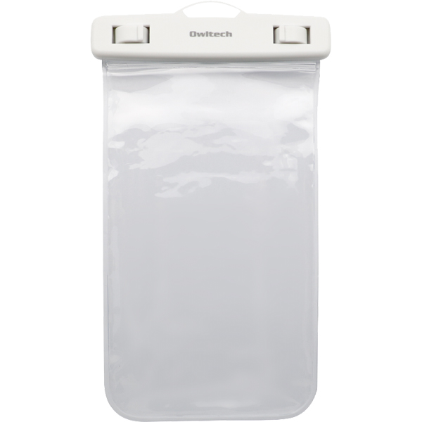 防水ケース/オールクリアタイプ/最大対応サイズ 81(W) × 25(D) × 160(H) mmまで/防水等級IPX8/ストラップ付/ホワイト