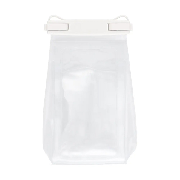 防水ケース/6.7インチまで対応/マチ付き/IPX8/ストラップ付/ホワイト