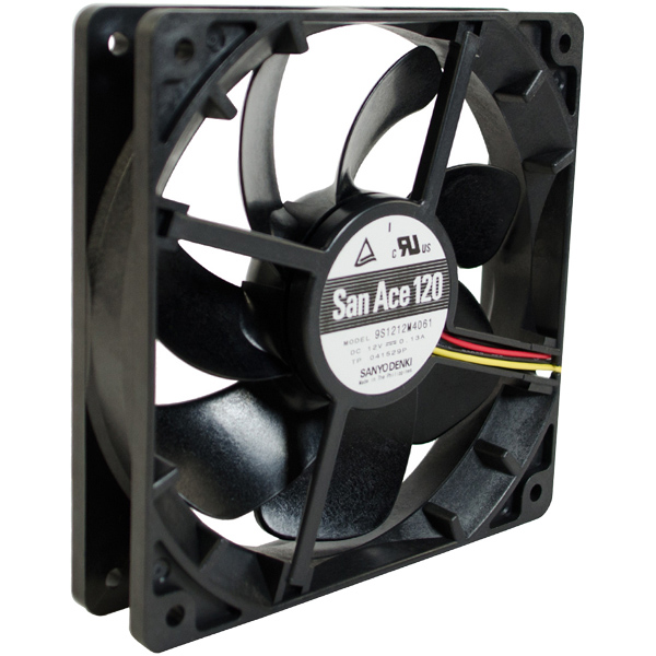 山洋電気製 PCケース用冷却ファン 120mm 低振動タイプ
