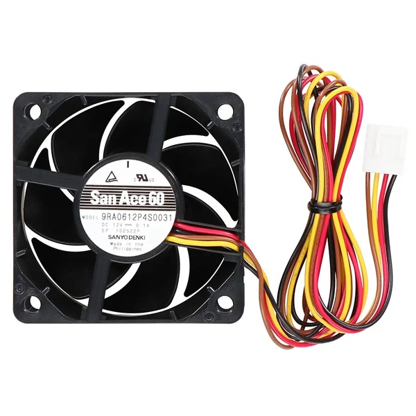 山洋電気製 2ボールベアリング採用 60mm/0-4600rpm PWMケースファン 6cm 25mm厚 製品サイズ約60(W)×25(D)×60(H)mm