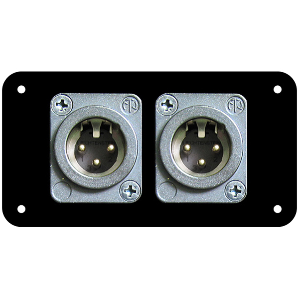 マイクキャノン入力パネル オス2口