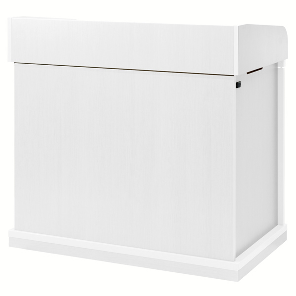 AVキャビネット/レクチャー卓/EIA16U/開口天板/足入れタイプ/60φキャスター/ホワイト/木扉