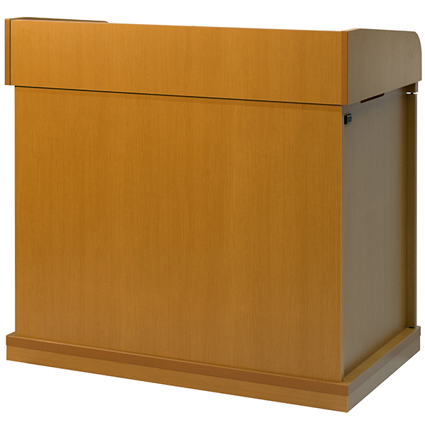 AVキャビネット/レクチャー卓/EIA32U/コンソール天板/60φキャスター/ウッド/木扉