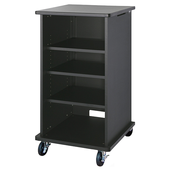 AVキャビネット/ノーマルキャビネット1000タイプ/棚板/100φキャスター/ブラック/扉なし