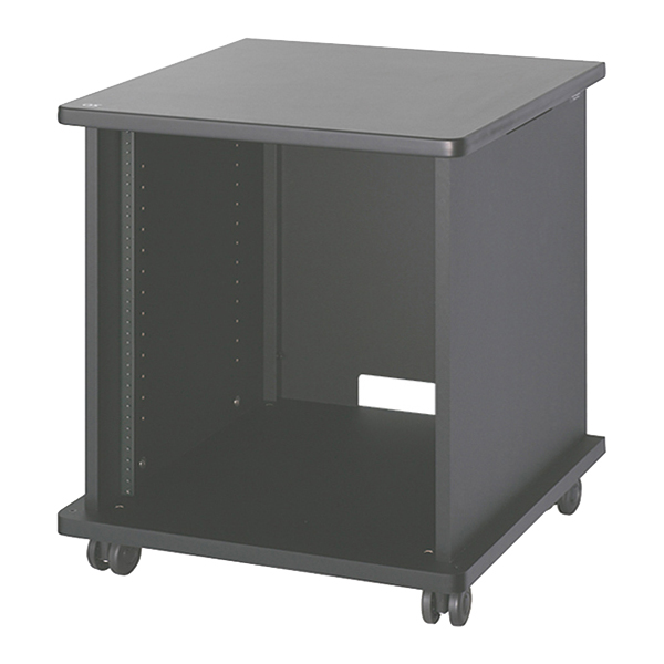 AVキャビネット/EIA11U/60φキャスター/ブラック/扉なし