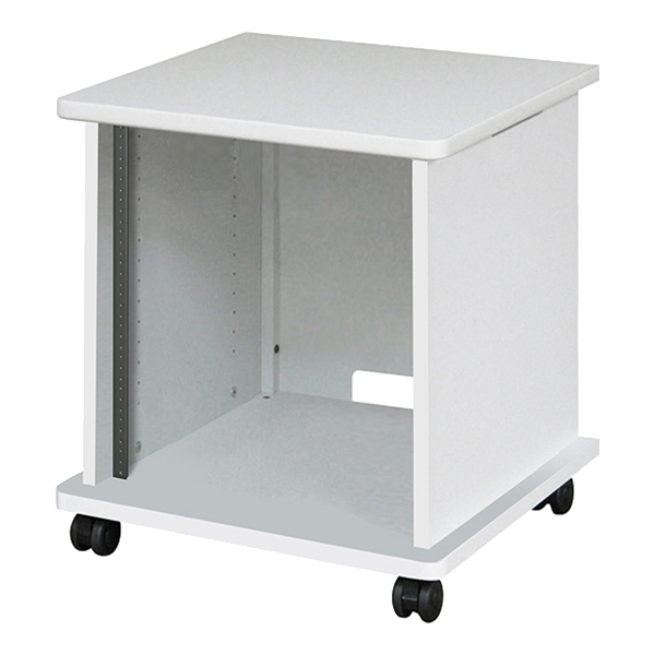 AVキャビネット/EIA11U/60φキャスター/ホワイト/扉なし