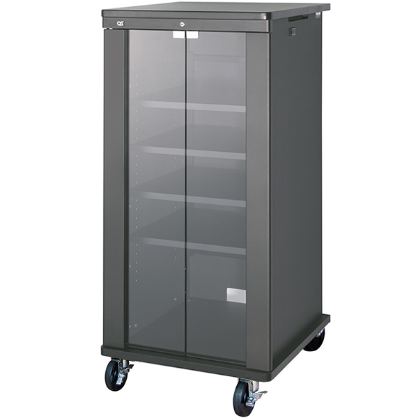 AVキャビネット/ノーマルキャビネット1200タイプ/棚板/100φキャスター/ブラック/ガラス扉