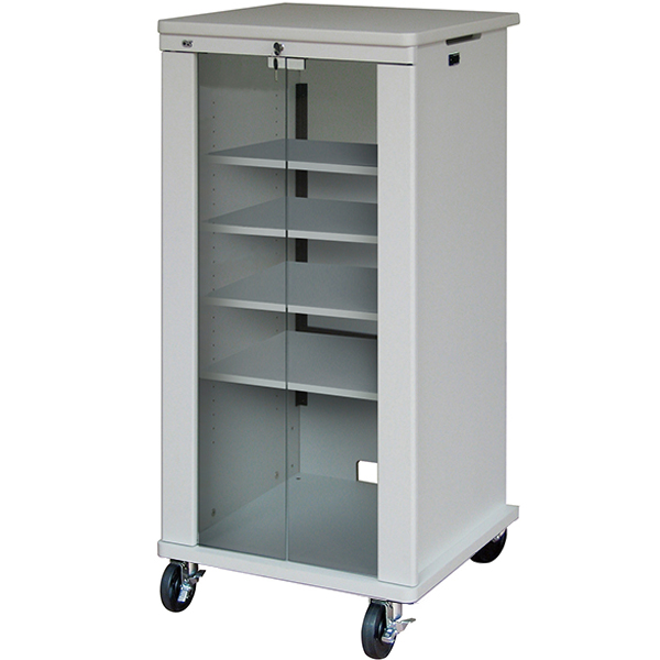 AVキャビネット/ノーマルキャビネット1200タイプ/棚板/100φキャスター/ホワイト/ガラス扉