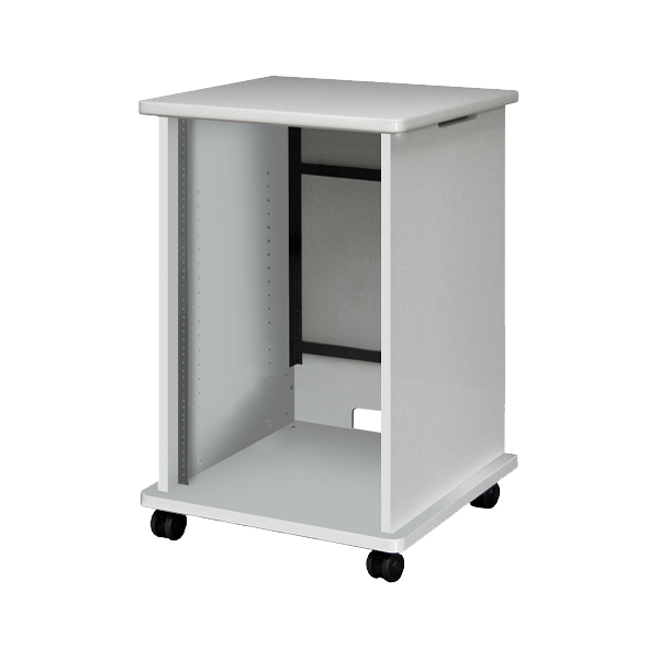 AVキャビネット/EIA16U/60φキャスター/ホワイト/扉なし