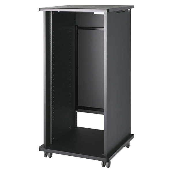 AVキャビネット/EIA23U/60φキャスター/ブラック/扉なし